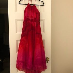 Tracy Reese Anthropologie Red and Pink Ombré dress